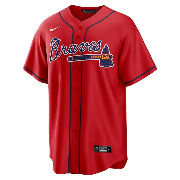 Matt Olson Atlanta Braves Nike Alternate Replica Player Jersey - Red/Navy/White - Image 8