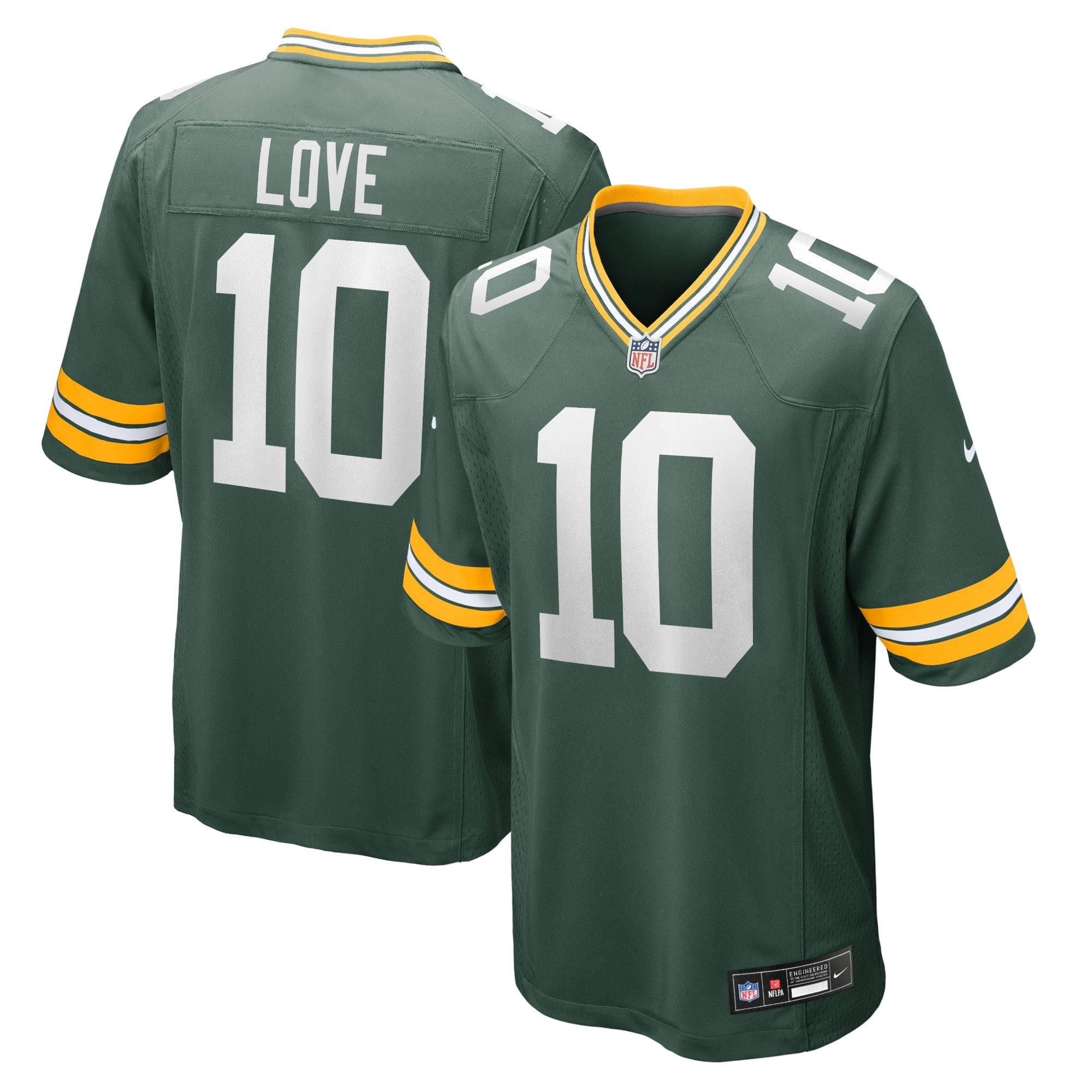 Jordan Love Green Bay Packers Nike Game Jersey - White/Green - Image 6