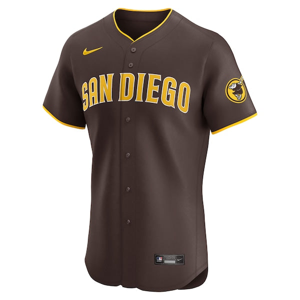 Manny Machado San Diego Padres Nike Road Elite Jersey - Brown/White - Image 3