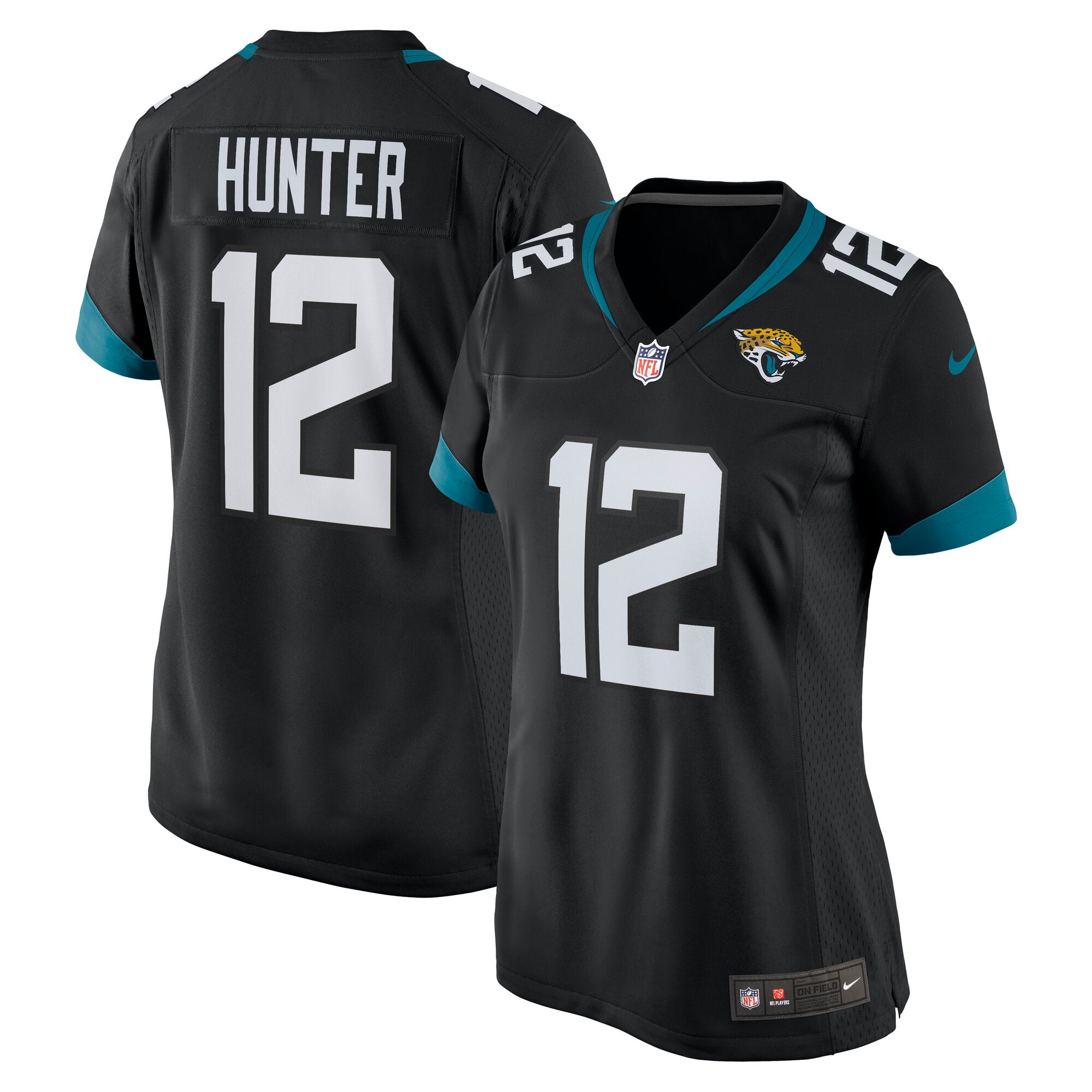 Travis Hunter Jacksonville Jaguars Nike Women's Game Jersey - White/Teal/Black - Image 8