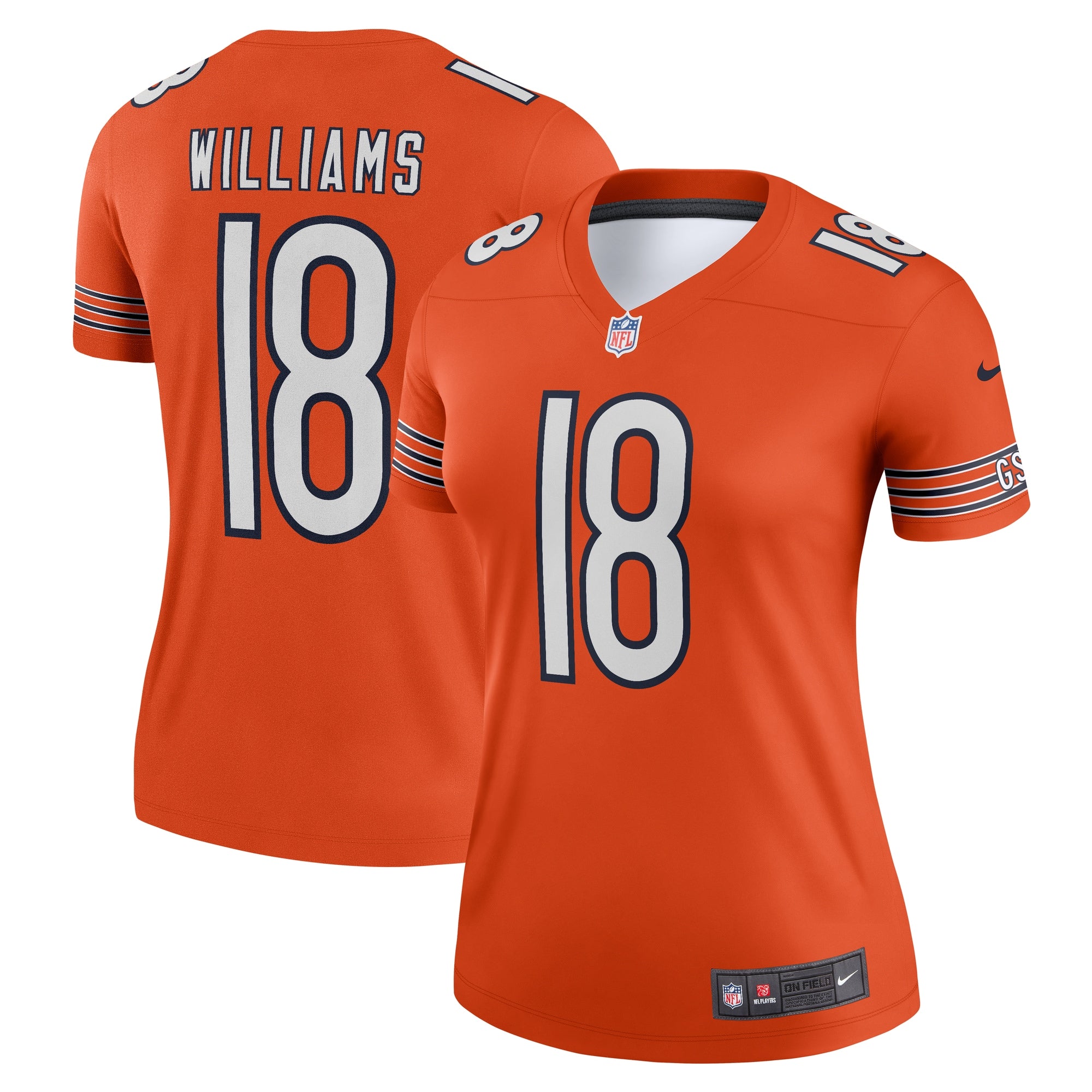 Caleb Williams Chicago Bears Nike Women's Legend Player Performance Top - Navy/Orange - Image 5
