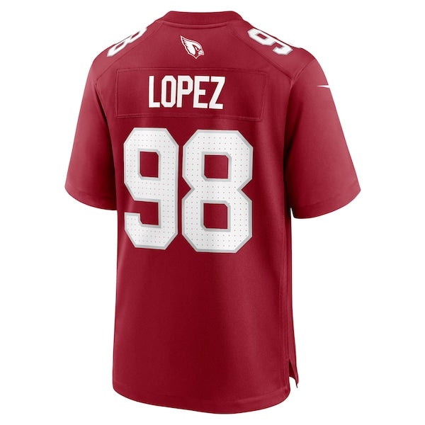 Roy Lopez Arizona Cardinals Nike Team Game Jersey - Cardinal - Image 6