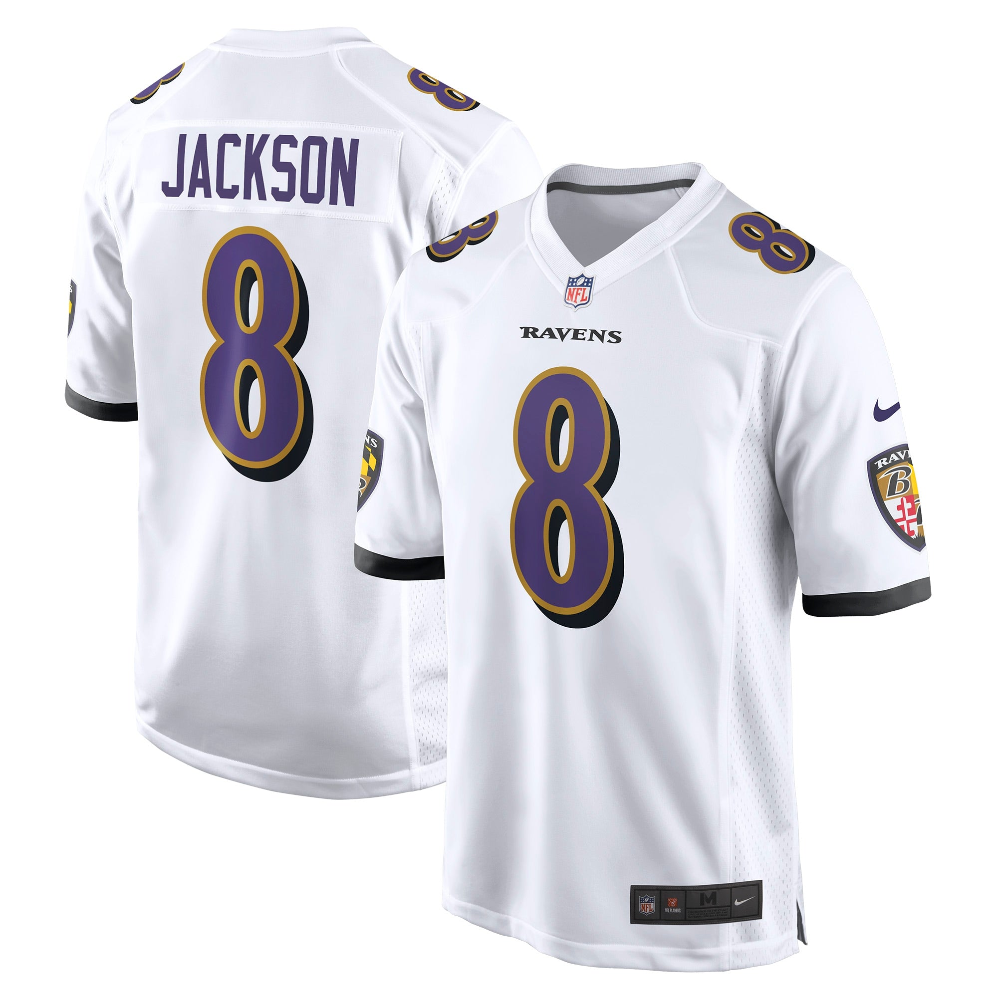 Lamar Jackson Baltimore Ravens Nike Alternate Game Jersey - Black/White - Image 5
