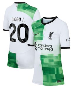 Diogo Jota Liverpool Nike Youth 2023/24 Away Replica Player Jersey - White