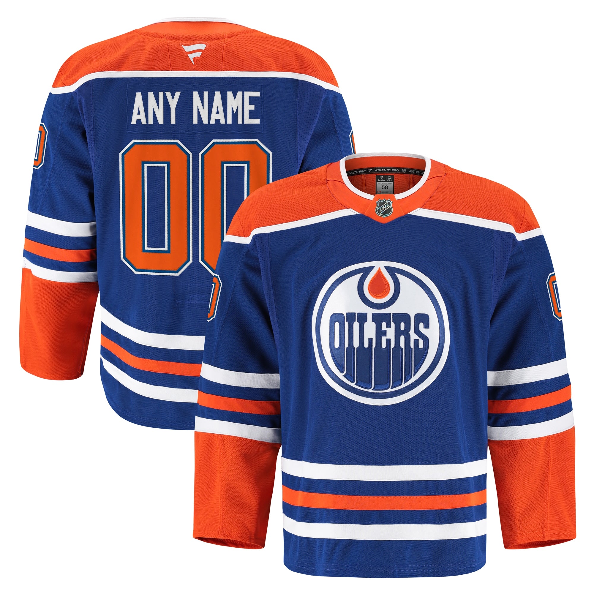 Edmonton Oilers Alternate Authentic Pro Custom Jersey - Light Beige/Royal - Image 6