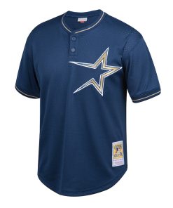 Alternative view of Jeff Bagwell Houston Astros Youth Cooperstown Collection Mesh Batting Practice Jersey - Navy