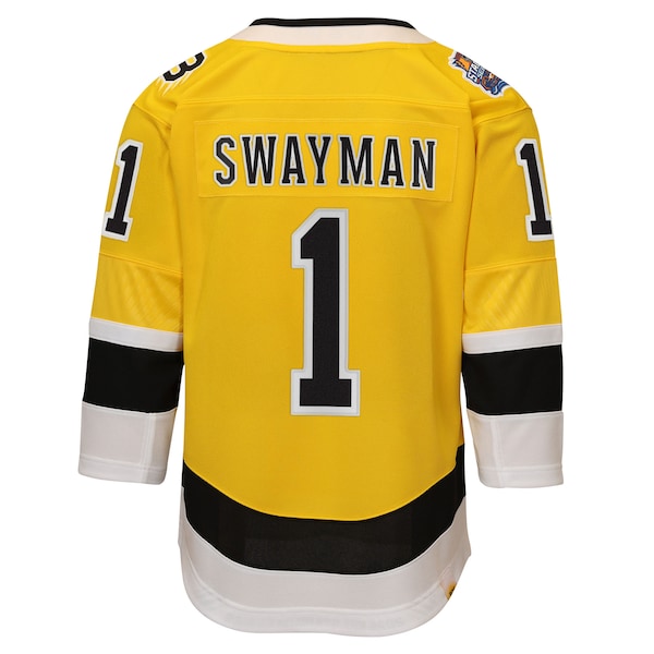 Jeremy Swayman Boston Bruins Outerstuff Youth 2026 NHL Stadium Series Premier Jersey - Gold - Image 3