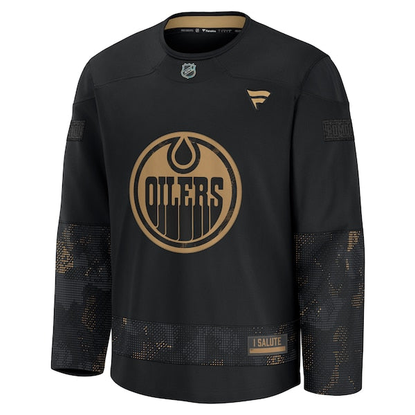 Edmonton Oilers 2024 Military Appreciation Practice Jersey - Black - Image 2