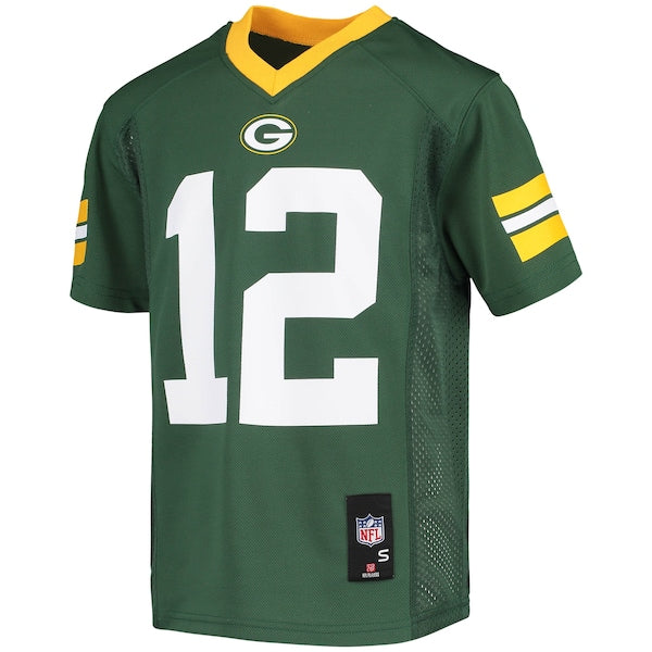 Aaron Rodgers Green Bay Packers Youth Replica Player Jersey - Green/White - Image 3