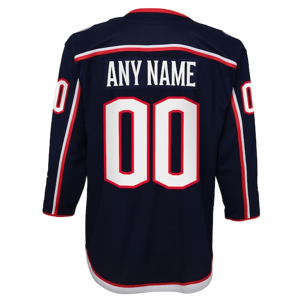 Columbus Blue Jackets Youth Home Premier Custom Jersey - Navy - Image 3