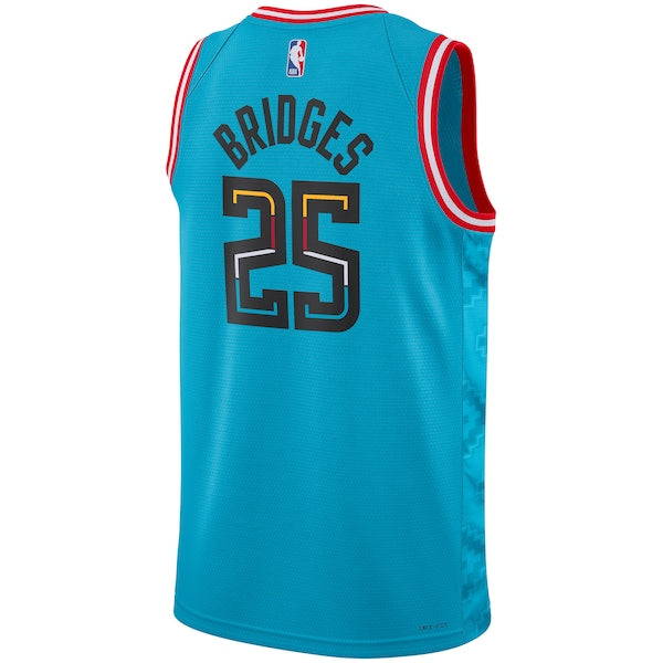 Mikal Bridges Phoenix Suns Nike Unisex 2022/23 Swingman Jersey - City Edition - Turquoise - Image 3