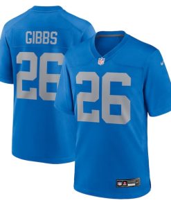 Jahmyr Gibbs Detroit Lions Nike Alternate Game Jersey -  Blue