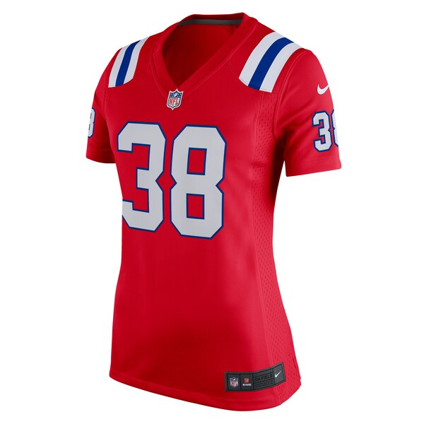 Rhamondre Stevenson New England Patriots Nike Women's Alternate Game Player Jersey - Red/White - Image 3