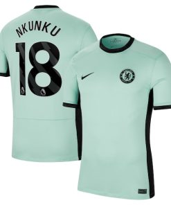 Christopher Nkunku Chelsea Nike 2023/24 Third Stadium Replica Player Jersey - Mint/Blue/Navy