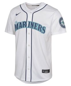 Alternative view of Julio Rodr¨ªguez Seattle Mariners Nike Youth Home Limited Player Jersey - White