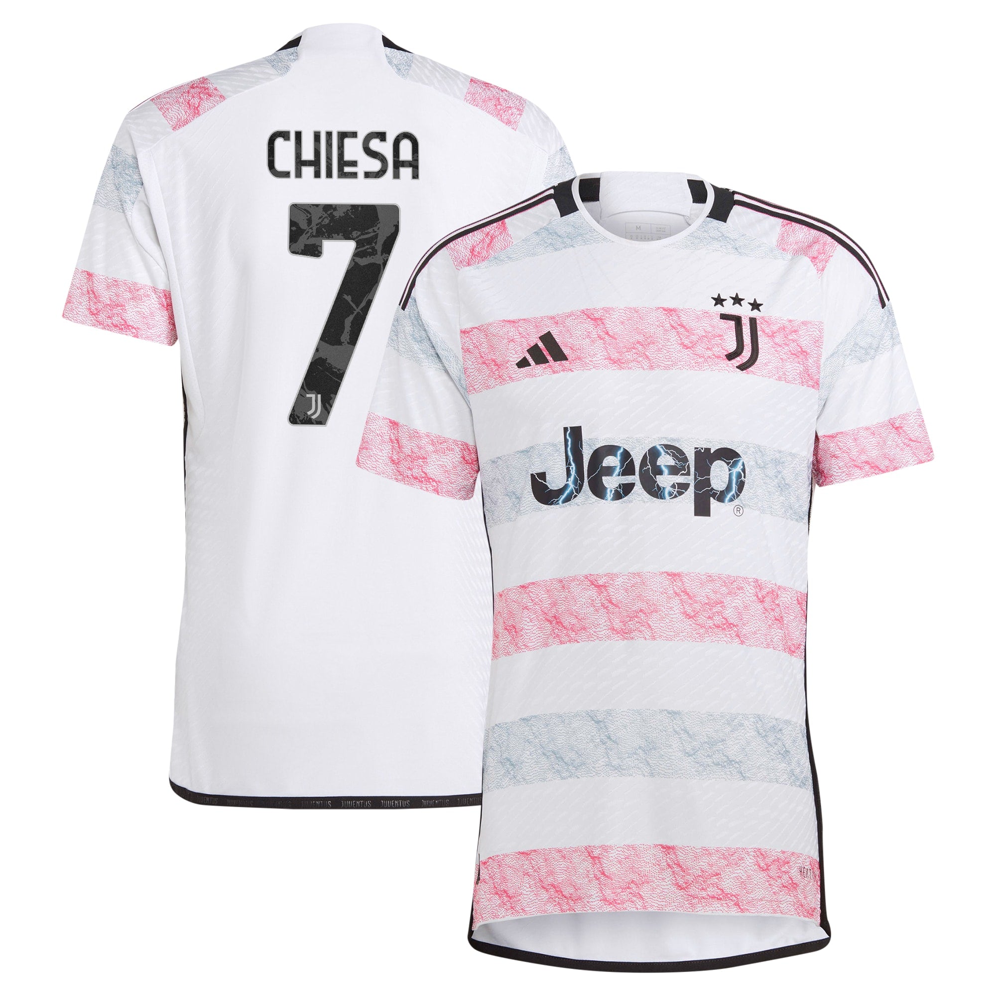 Federico Chiesa Juventus adidas 2023/24 Home Authentic Player Jersey - Black/White - Image 6