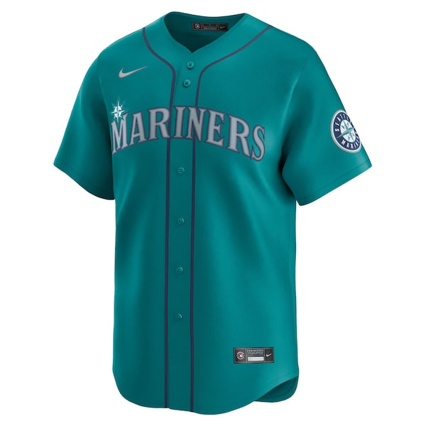 Men's Seattle Mariners Cal Raleigh Nike Alternate Limited Jersey -Teal/White - Image 5
