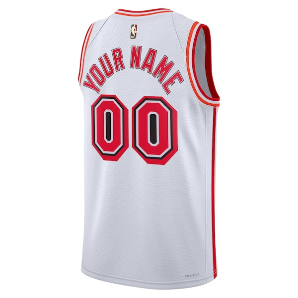 Miami Heat Nike Unisex 2022/23 Custom Swingman Jersey - Classic Edition - White - Image 3