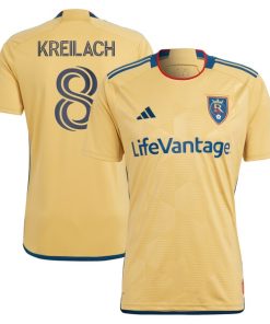 Damir Kreilach Real Salt Lake adidas 2024 The Beehive State Kit Replica Player Jersey - Gold