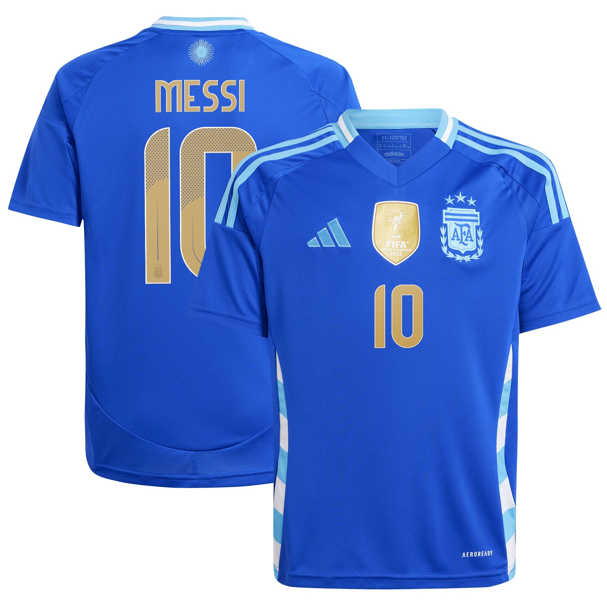 Lionel Messi Argentina National Team adidas Youth 2024 Home Replica Player Jersey - White/Blue - Image 6