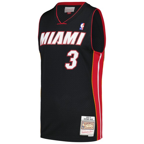Dwyane Wade Miami Heat 2012/13 Hardwood Classics Swingman Jersey - Black - Image 2