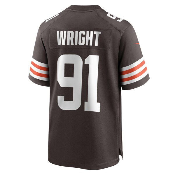 Alex Wright Cleveland Browns Nike Team Game Jersey - Brown - Image 3