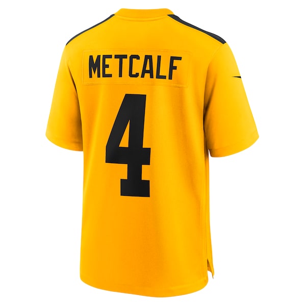 DK Metcalf Pittsburgh Steelers Nike Alternate 1933 Throwback Game Jersey - Gold/White/Black - Image 4