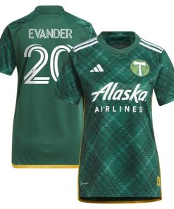 Evander Portland Timbers adidas Women's 2024 Portland Plaid Kit Replica Jersey - Green