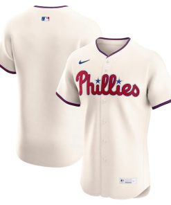 Philadelphia Phillies Nike Alternate 2 Elite Jersey - Cream/White/Light Blue