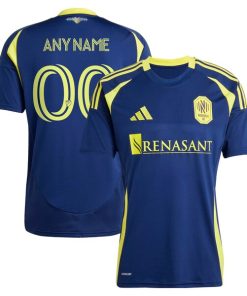 Alternative view of Nashville SC adidas 2025 The Heart of Nashville Kit Replica Custom Jersey - Navy