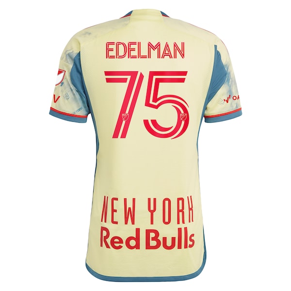 Daniel Edelman New York Red Bulls adidas 2023 Daniel Patrick Kit Authentic Jersey - Yellow - Image 3