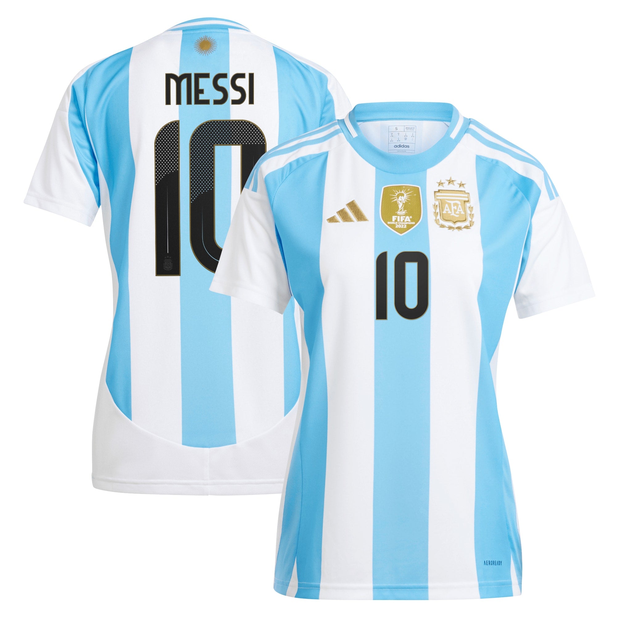 Lionel Messi Argentina National Team adidas Women's 2024 Away Replica Player Jersey - Blue/White - Image 6