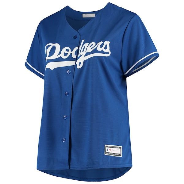 Los Angeles Dodgers Women's Plus Size Sanitized Replica Team Jersey - Royal - Image 3