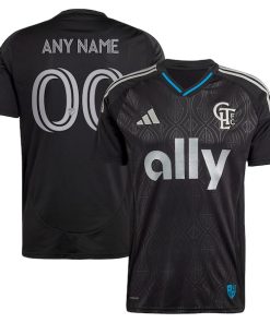 Charlotte FC adidas 2025 Fortress Kit Replica Custom Jersey - Black