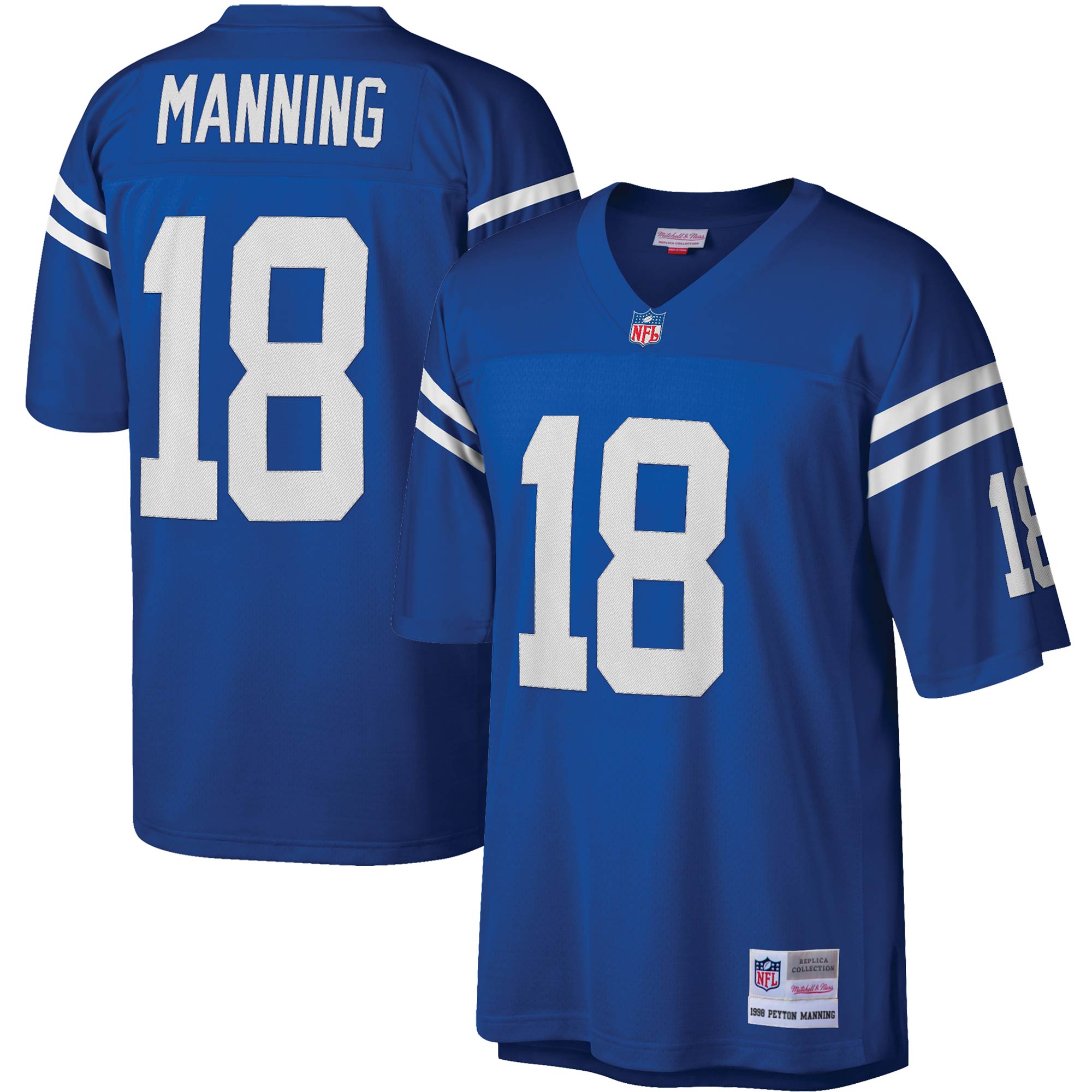 Peyton Manning Indianapolis Colts Legacy Replica Jersey - White/Royal - Image 5