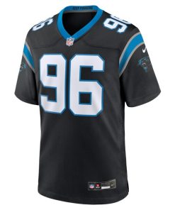 Alternative view of Jaden Crumedy Carolina Panthers Nike  Game Jersey -  Black