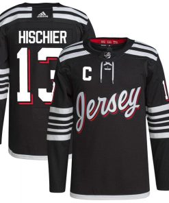 Nico Hischier New Jersey Devils adidas Alternate Primegreen Authentic Player Jersey - Black