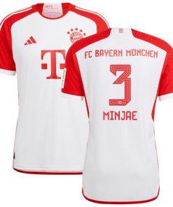 Kim Min-jae Bayern Munich adidas 2023/24 Home Authentic Jersey - White/Black
