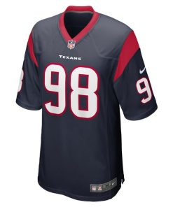 Alternative view of Sheldon Rankins Houston Texans Nike Game Player Jersey - Navy