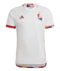 Alternative view of Belgium National Team adidas 2022/23 Away Replica Jersey - White