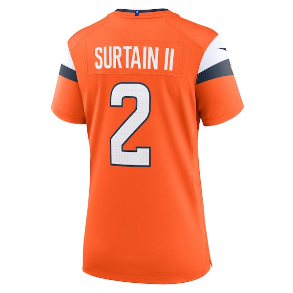 Patrick Surtain II Denver Broncos Nike Women's Game Jersey - Orange - Image 4