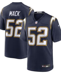 Alternative view of Khalil Mack Los Angeles Chargers Nike Alternate Super Chargers Game Player Jersey - Navy/Gold
