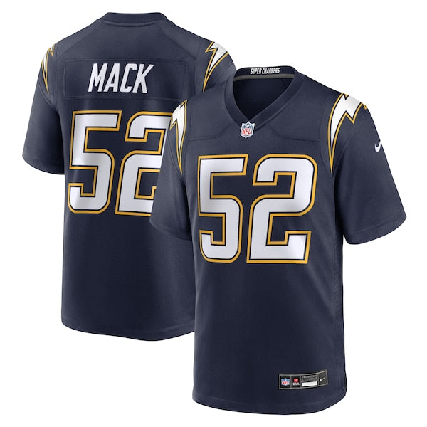 Khalil Mack Los Angeles Chargers Nike Alternate Super Chargers Game Player Jersey - Navy/Gold - Image 2