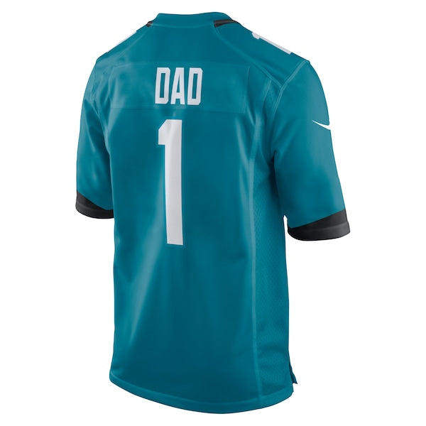 Number 1 Dad Jacksonville Jaguars Nike Game Jersey - Teal - Image 3