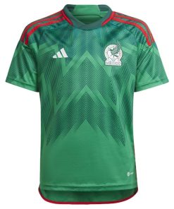 Alternative view of Mexico National Team adidas Youth 2022/23 Home Blank Replica Jersey - Green