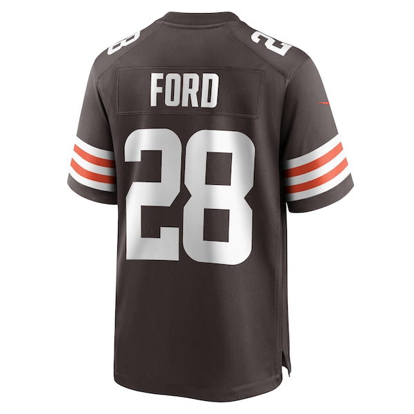 Mike Ford Cleveland Browns Nike Team Game Jersey - Brown - Image 3