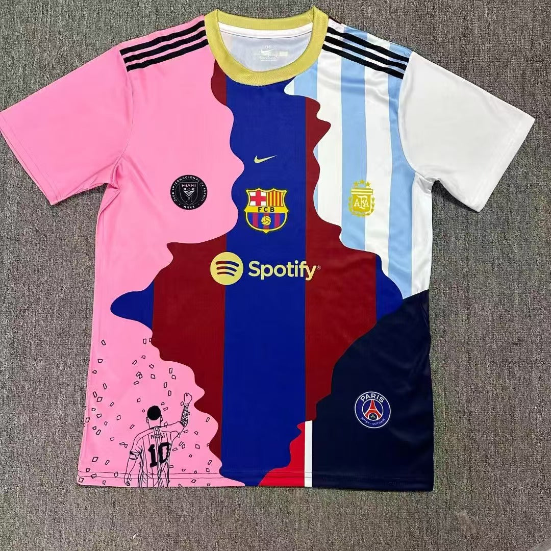 Lionel Messi Commemorative All Club Football Logo Limited Edition Jersey - Image 2