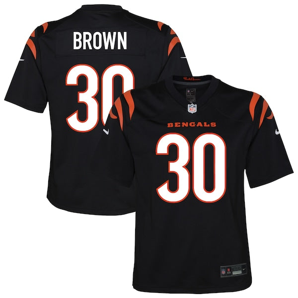 Chase Brown Cincinnati Bengals Nike Youth Youth - Black/Orange - Image 2