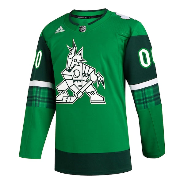 Arizona Coyotes adidas St. Patrick's Day Authentic Custom Jersey - Kelly Green - Image 2