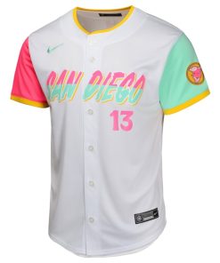 Alternative view of Manny Machado San Diego Padres Nike Youth City Connect Limited Player Jersey - White